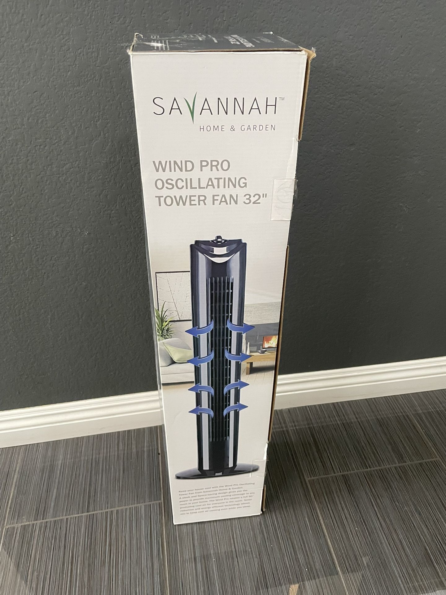 New 32”H 3 Speed Tower Fan