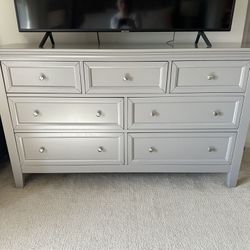 Light Grey Large 7 Drawer Armoire / Dresser From Macys 