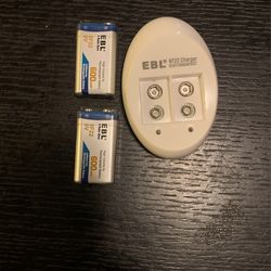 9V rechargeable batteries 600mAh