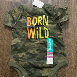 NEW Boys Born Wild Shirt Size 0/3 Months By Garanimals #5
