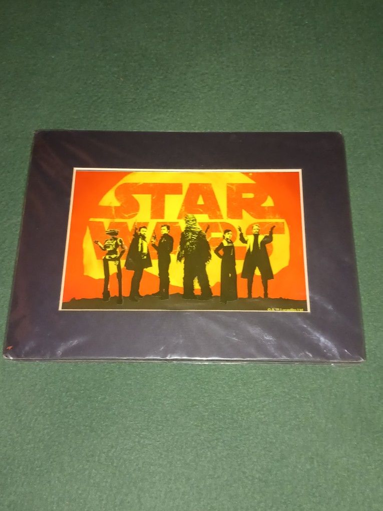 Star Wars Characters on 3 D Authentic Original Print.