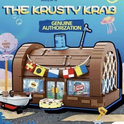 Brand New Spongebob krusty Crab Building Bricks Playset