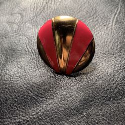 Handmade Vintage Pink & Gold Art Deco Ring