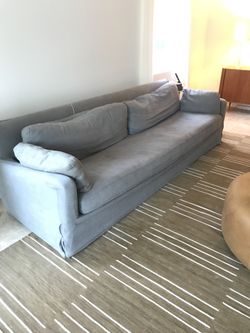 Restoration Hardware Linen Slipcovered 8.5 Ft Sofa