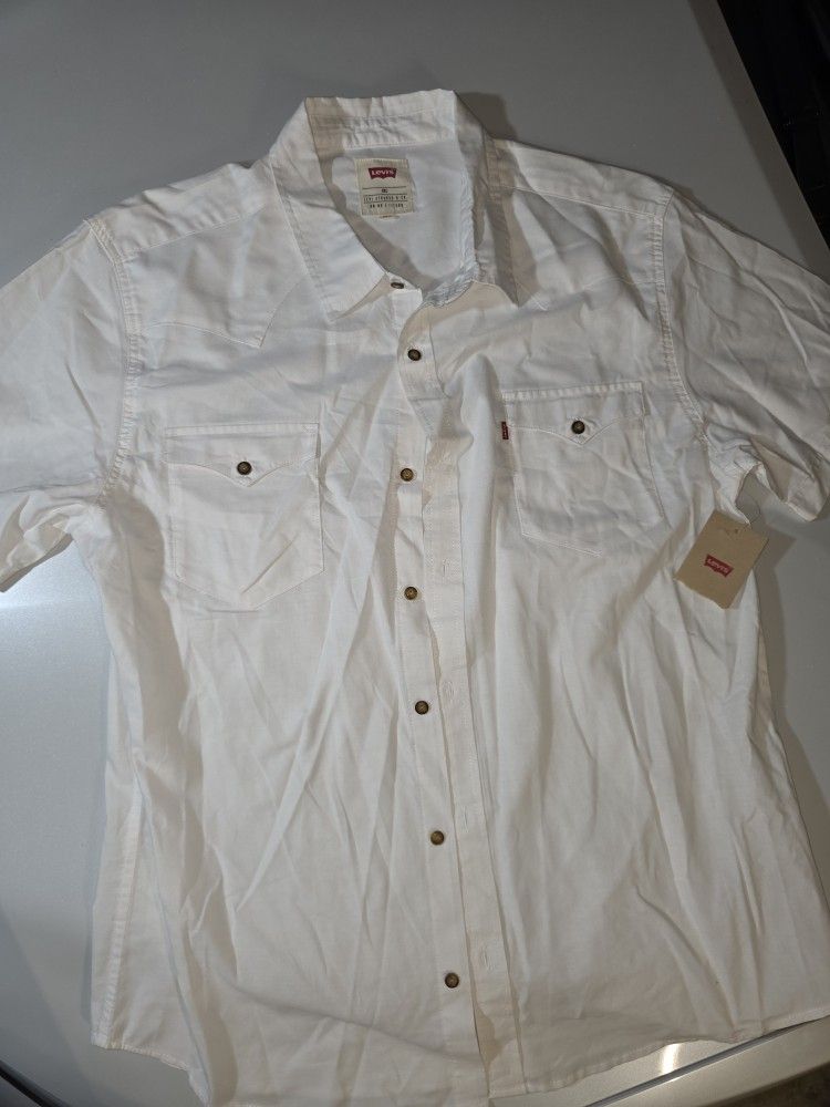Levi's Men's Western Shirt (white) 
