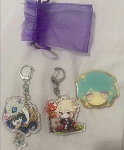 Genshin impact Kaedehara Kazuha keychain Demon Slayer INOSUKE keychain