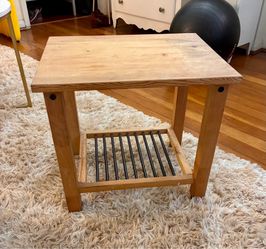 Side table natural wood