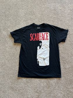 Scarface Black Graphic T-Shirt Size L/G 100% Cotton Universal Studios Movie