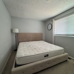 King Size Bed Frame + Mattress 