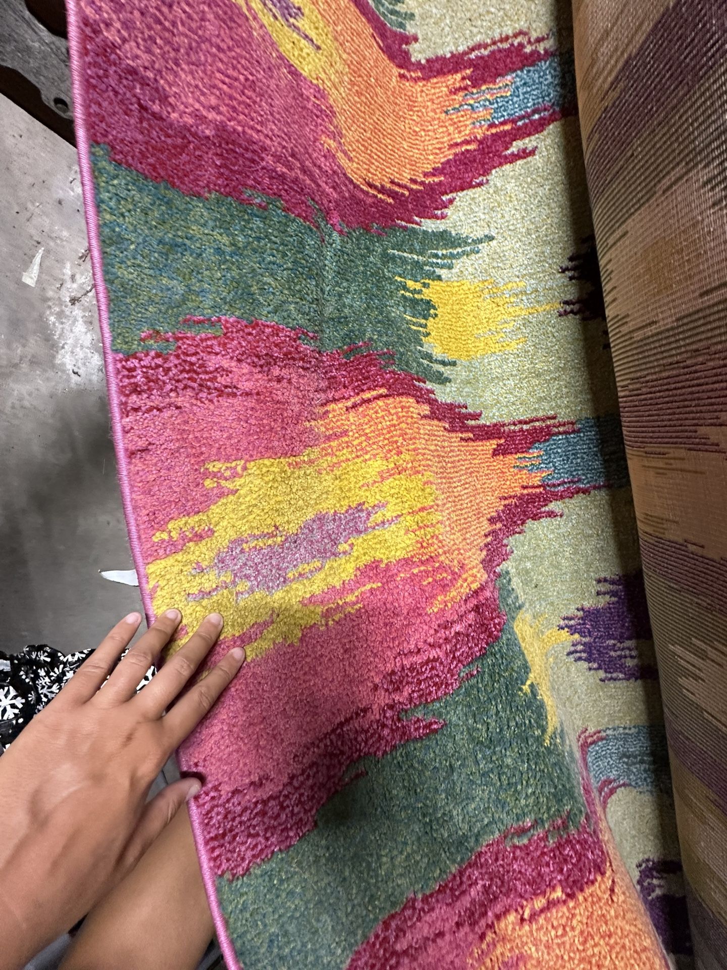 Very Large Primary Multicolor Rug