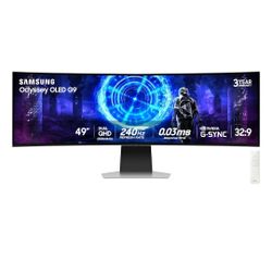 Samsung 49-Inch Odyssey G9 (G95SD) Series QD-OLED G-Sync Compatible Curved Gaming Monitor, 240Hz, 0.03ms, Dual QHD, Glare Free, FreeSync Premium Pro, 