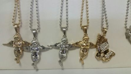 Brand new gold-plated necklaces with 27 inch beaded chain
