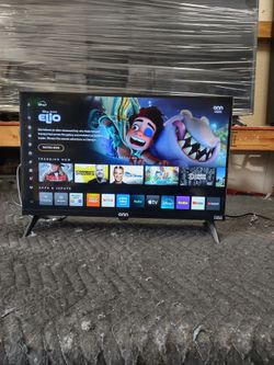 24 inch onn power by vizio smart TV beautiful kitchen size tv comes with remote control shows great quality clear picture works perfect guaranteed