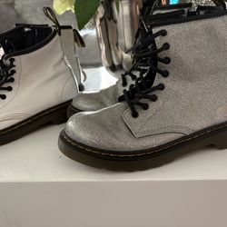 Dr Martens Silver Boots