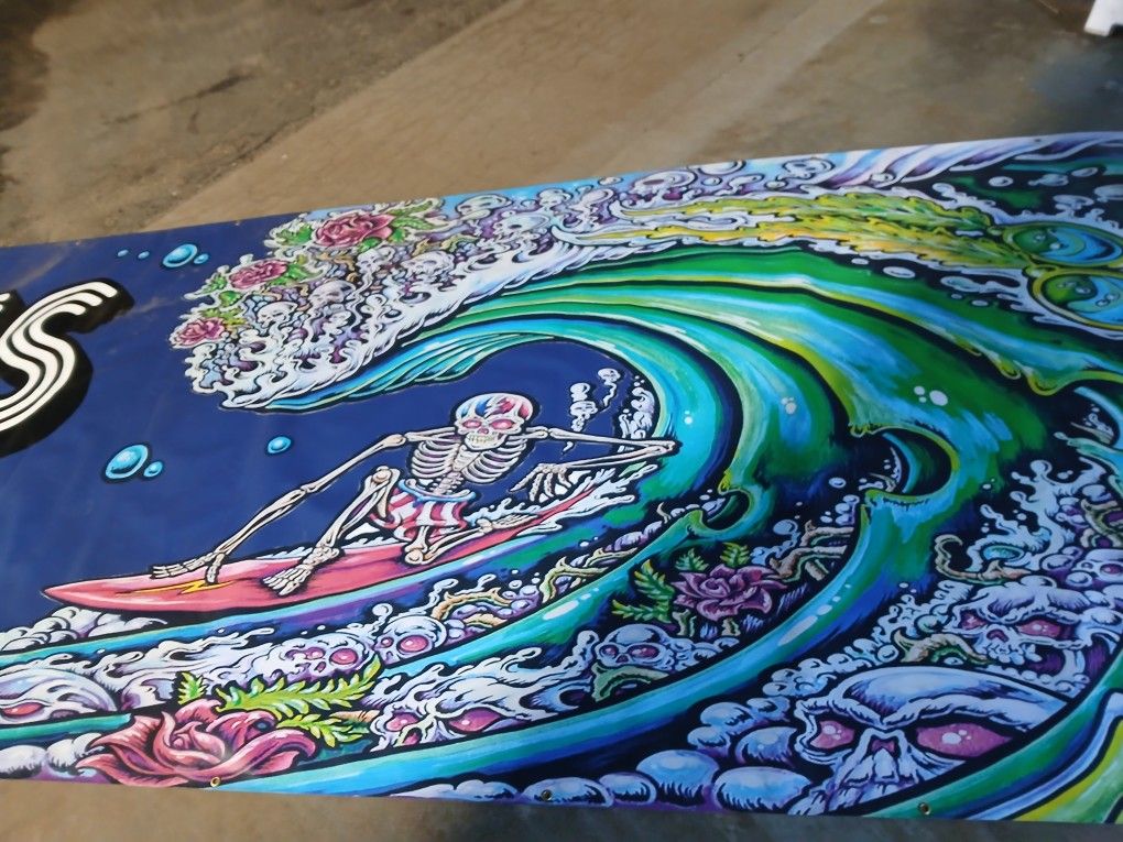 Skull And Roses Concert Banner