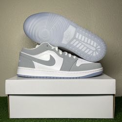 Jordan 1 Low Wolf Grey Size 10M/11.5W