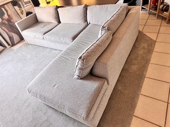 Made in USA West Elm L-Shape Gray Sectional Couch Delivery Service Available! 🚚