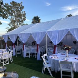 Canopy, Tables, Chairs & Drapes 