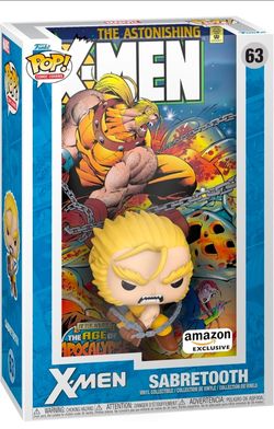 Funko Pop Comic Cover: Marvel - Age of Apocalypse Sabretooth, Amazon Exclusive - Collectable Vinyl Figure - Gift Idea - Official Merchandise - Toys fo