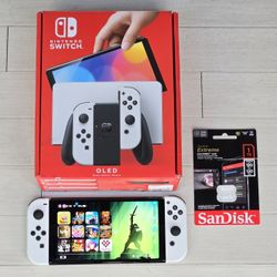 Nintendo Switch OLED with 200 Popular Games + 10000 Retro Classic Games 