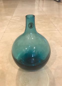 IKEA retired blue glass vase
