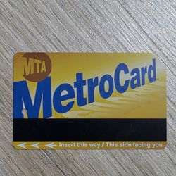 NYC MTA MetroCard Subway Transit Yellow Blue Expired 2014 Poetry in Motion 