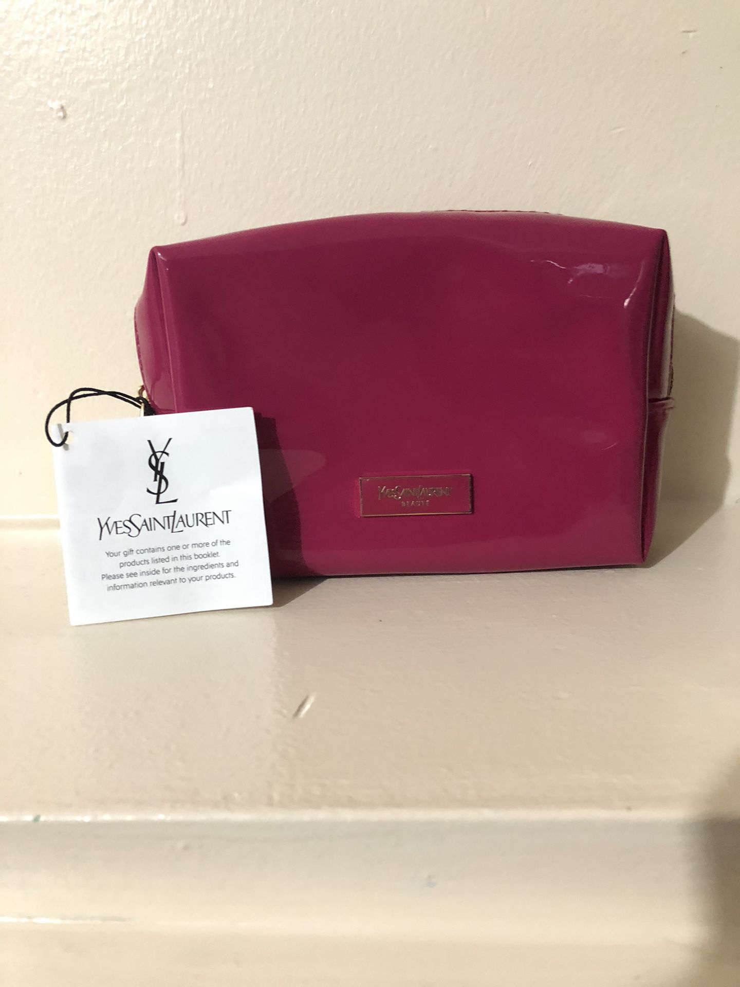 YSL Pouch Makeup Cosmetic Bag Vanity Case Pink Yves Saint Gloss RARE NWT NEW WITH TAGS for Sale in Round Lake Heights, IL - OfferUp