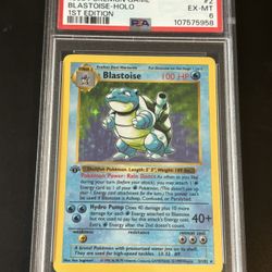 First Edition Base Set Blastoise Holo PSA 6 