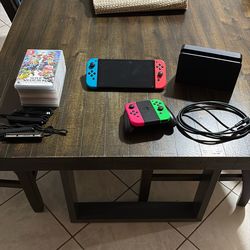 Switch OLED Bundle – 7 Games + Extra Controllers — Great Value!