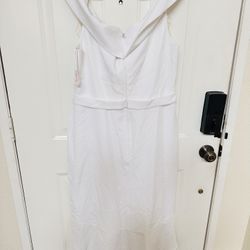 Cinq à Sept Lavonne midi-dress in ivory/white.  