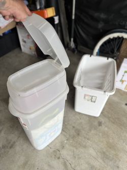 (2) Plastic Clothing Hampers One New