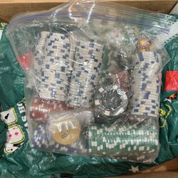 Poker Chip Set – Game Night Chips – Brand New