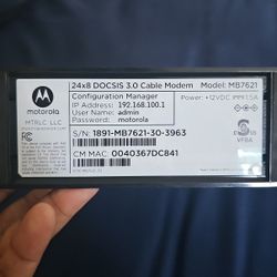 Motorolla Modem For Home Cable Internet