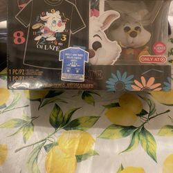 Disney Alice in Wonderland Flocked White Rabbit Funko POP! & Tee Size Medium M