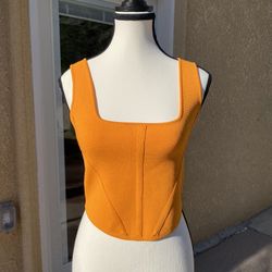 House of Harlow 1960 - Corset Style Cropped Knit Tank Top new with tags size XS
