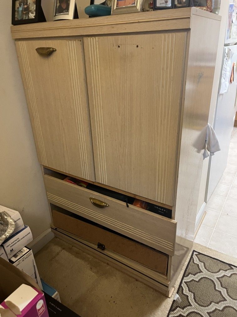 Wooden Storage Cabinet with Shelves Set