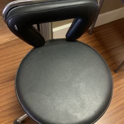 swivel chair, short rolling  stool. 