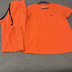 Figs Scrubs Fiery Coral