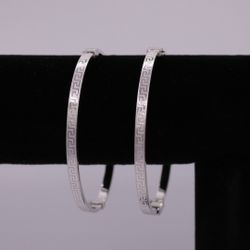 14k White Gold Versace Bracelet / Pulsera Estilo Versace 14k Oro Blanco