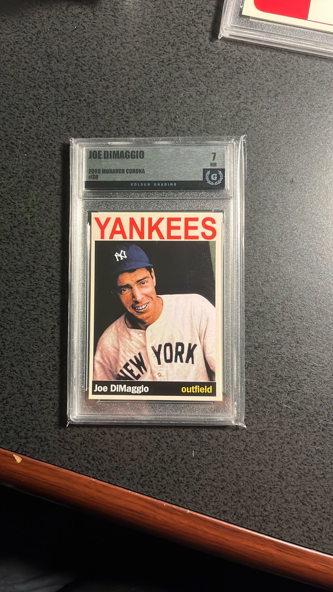 Joe DiMaggio. ‘36 Season Baseball Card- Graded 7