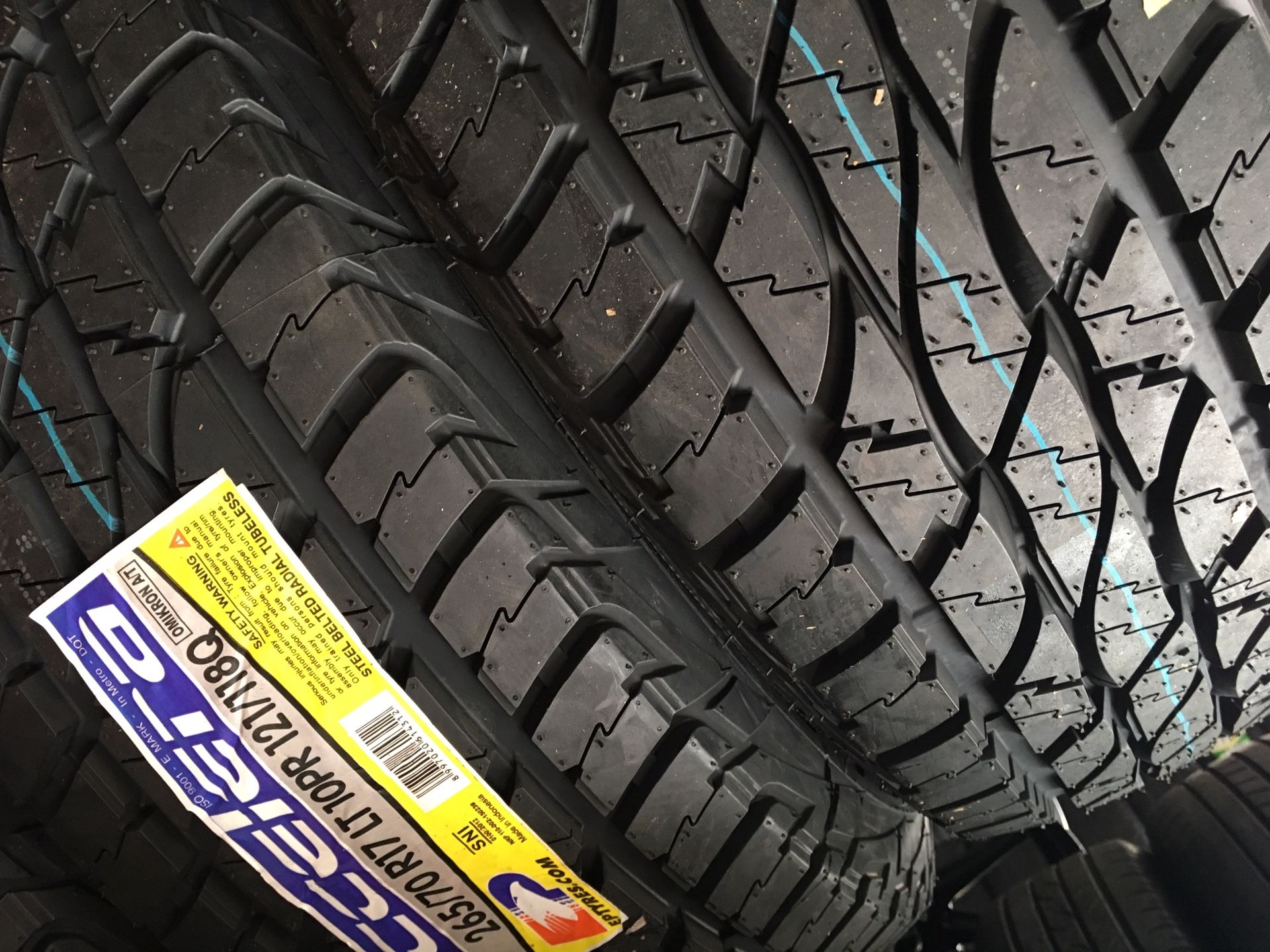 All terrain tires 16” 17” 18”