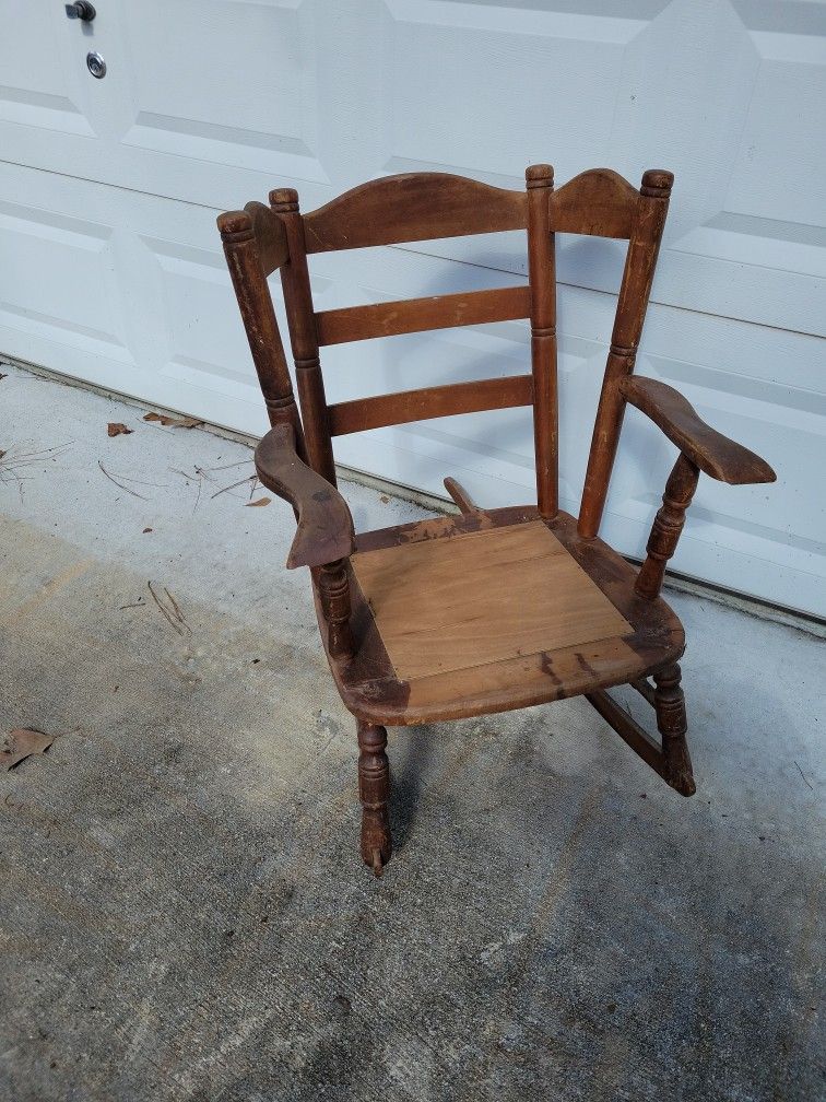 Antique Solid Wood Rocking Chair