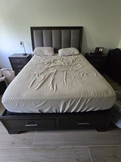 Bedframe And Queen Mattress
