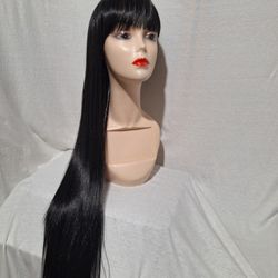Human Hair Blend Wig 