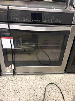 Whirlpool wos51ec0as single electric wall oven 30” true convection stainless steel