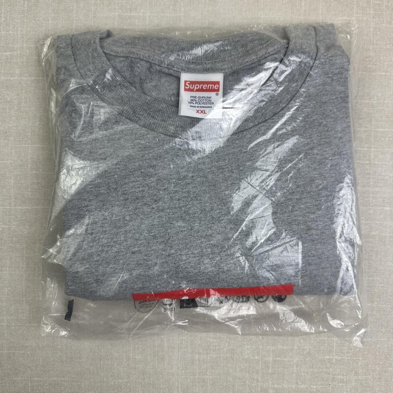? Supreme Arabic Box Logo Tee in Heather Grey