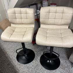 Tommy Hilfiger Cream Barstools Like New