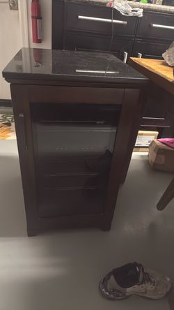 Wine Cooler Cabinet with Marble Top