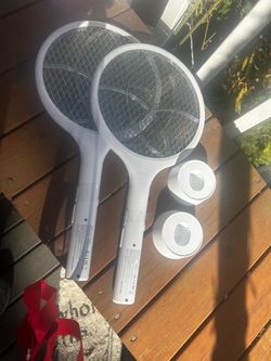 Free rechargeable bug swatters.