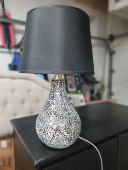 Mirror Moasic Lamp w/ Black Shade
